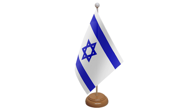 Israel Small Flag with Wooden Stand
